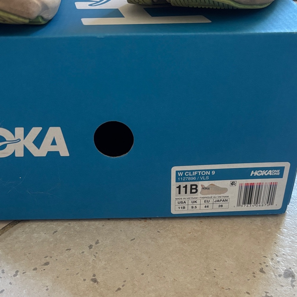 Hoka Sneakers in Cream with Orange and Green Accents - Picture 5 of 7